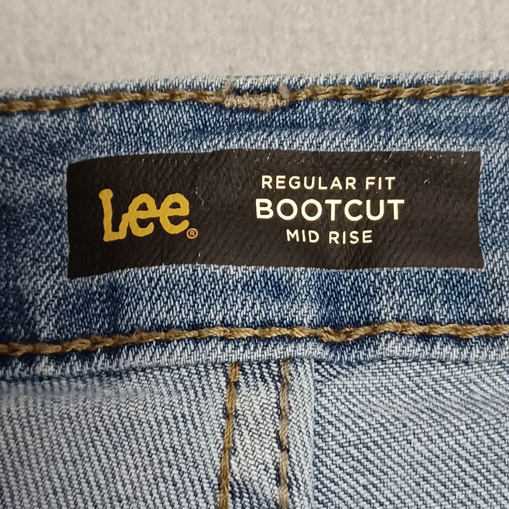 Lee Jeans Womens 14M Blue Regular Fit Bootcut Mid Rise Stretch Denim 103522567 - Picture 2 of 13
